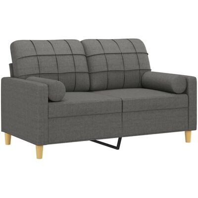 vidaXL 2-Sitzer-Sofa mit Kissen in Grau vidaXL 2-Sitzer-Sofa mit Kissen in Grau