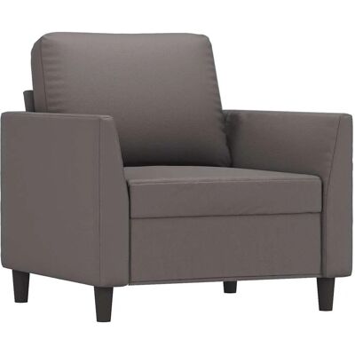 vidaXL Sessel - Grau Kunstleder 80x77x80cm - Armchair vidaXL Sessel - Grau Kunstleder 80x77x80cm - Armchair