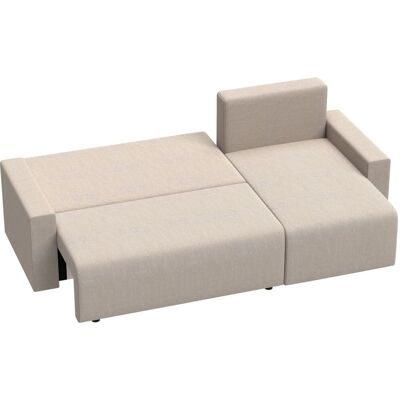 HOMCOM Sofa Bed Polyester 226L x 125B x 86H cm Beige HOMCOM Sofa Bed Polyester 226L x 125B x 86H cm Beige