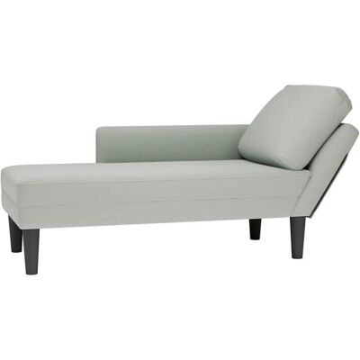 vidaXL Hellgrau Samt Chaiselongue - Lounge Möbel vidaXL Hellgrau Samt Chaiselongue - Lounge Möbel