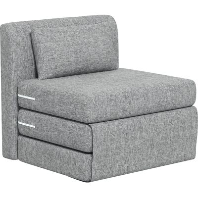 HOMCOM Bodensessel 2-in-1 Klappbar Schlafsofa mit Leinenoptik Grau HOMCOM Bodensessel 2-in-1 Klappbar Schlafsofa mit Leinenoptik Grau