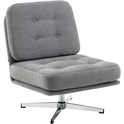 HOMCOM Accent Chair Polyester Schaumstoff 87L x 70B x 84H cm Hellgrau HOMCOM Accent Chair Polyester Schaumstoff 87L x 70B x 84H cm Hellgrau