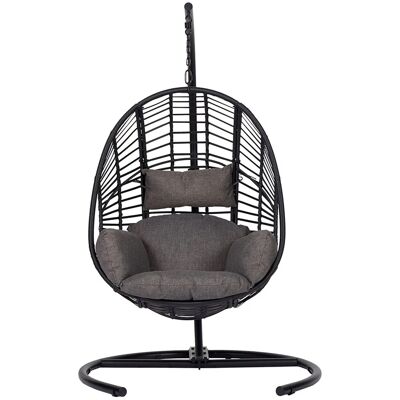 ebuy24 Armin Hängesessel mit Kissen Schwarz ebuy24 Armin Hängesessel mit Kissen Schwarz