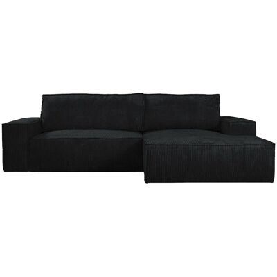 Vente-Unique Schwarzes Amelia Ecksofa mit Bettfunktion - Schlafsofa Vente-Unique Schwarzes Amelia Ecksofa mit Bettfunktion - Schlafsofa