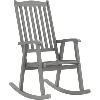 vidaXL Schaukelstuhl mit Auflage Grau Massivholz Akazie Modell 5 vidaXL Schaukelstuhl mit Auflage Grau Massivholz Akazie Modell 5