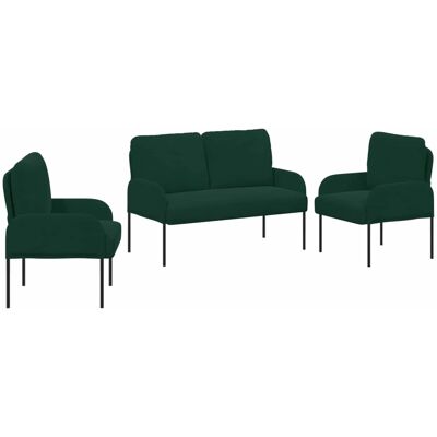 vidaXL Sofagarnituren 3 Stk Dunkelgrün 115 x 56 x 80 cm Sperrholz 3406219 vidaXL Sofagarnituren 3 Stk Dunkelgrün 115 x 56 x 80 cm Sperrholz 3406219