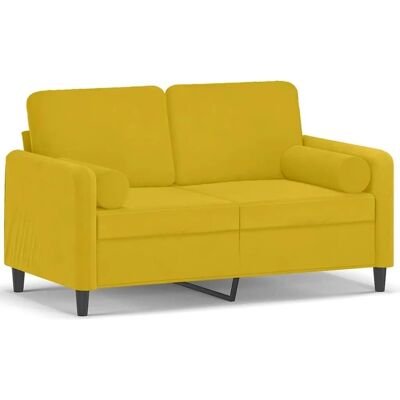 vidaXL 2-Sitzer Velours Gelb Couch - Sofa vidaXL 2-Sitzer Velours Gelb Couch - Sofa