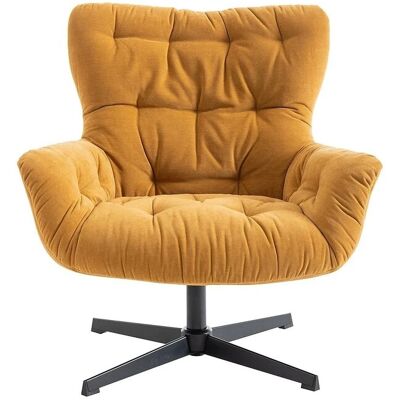 Vente-unique Sessel Mit Gerader Rückenlehne Ophelie Gelb 83 cm Vente-unique Sessel Mit Gerader Rückenlehne Ophelie Gelb 83 cm