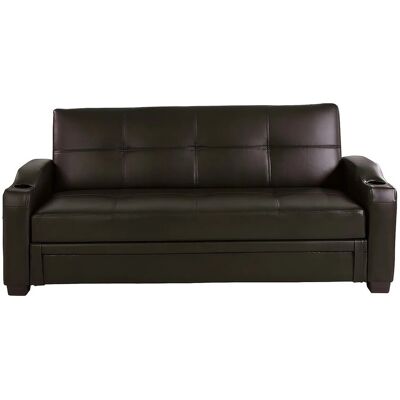 Vente-unique Schlafsofa Mirella Schokoladenbraun 197 cm Vente-unique Schlafsofa Mirella Schokoladenbraun 197 cm