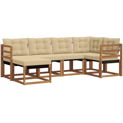 vidaXL Sofa Set mit Kissen 6-Tlg Natur und Beige 3368824 vidaXL Sofa Set mit Kissen 6-Tlg Natur und Beige 3368824