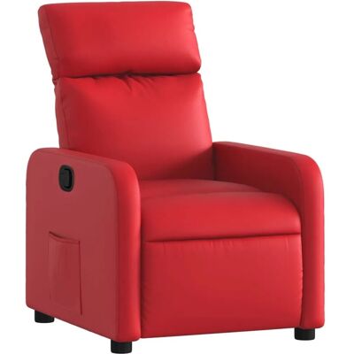 VIDAXL Rote Relaxsessel - Manuell verstellbar - Kunstleder Look VIDAXL Rote Relaxsessel - Manuell verstellbar - Kunstleder Look