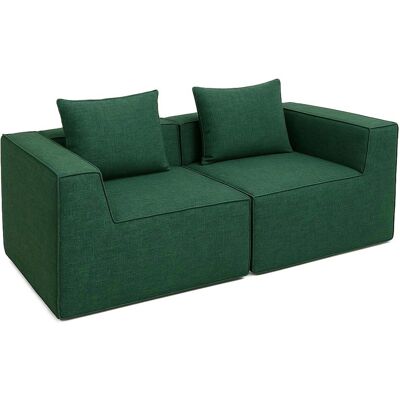 MCW 2er-Sofa/Zubehör Für Sofa O54 Modular Stoff/Textil 63x194x97cm Grün MCW 2er-Sofa/Zubehör Für Sofa O54 Modular Stoff/Textil 63x194x97cm Grün