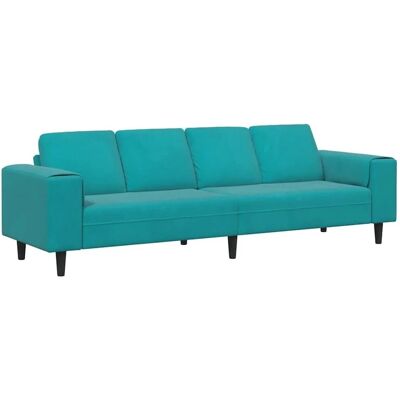 vidaXL Wohnzimmer Couch Türkis 250 x 188 x 76 cm 3335099 vidaXL Wohnzimmer Couch Türkis 250 x 188 x 76 cm 3335099