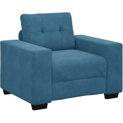VIDAXL Sessel Blau 59/60cm Samt - Armchair VIDAXL Sessel Blau 59/60cm Samt - Armchair
