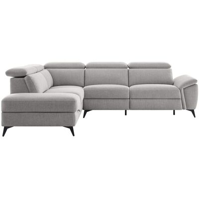 Vente-unique Relaxsofa Cadilo Hellgrau 279 cm Vente-unique Relaxsofa Cadilo Hellgrau 279 cm