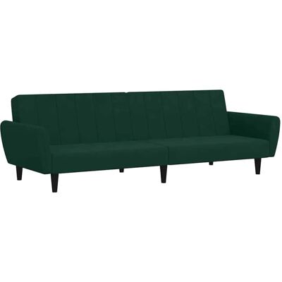 vidaXL Samtgrüner 2-Sitzer Schlafsofa - Schlafcouch vidaXL Samtgrüner 2-Sitzer Schlafsofa - Schlafcouch