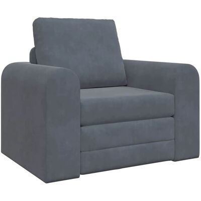 vidaXL Schlafsofa Dunkelgrau 98 x 71 x 83 cm Samt 4106667 vidaXL Schlafsofa Dunkelgrau 98 x 71 x 83 cm Samt 4106667