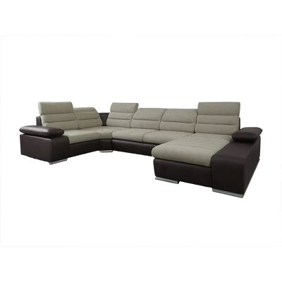 Vente-Unique Braune Schokoladen Schlafsofa mit verstellbaren Kopfstützen - Schlafsofa Vente-Unique Braune Schokoladen Schlafsofa mit verstellbaren Kopfstützen - Schlafsofa