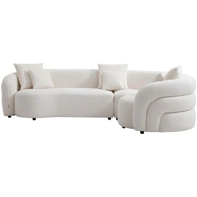 Vente-unique Sofa Ohne Schlafmöglichkeit Lapiota Weiß 290 cm Vente-unique Sofa Ohne Schlafmöglichkeit Lapiota Weiß 290 cm