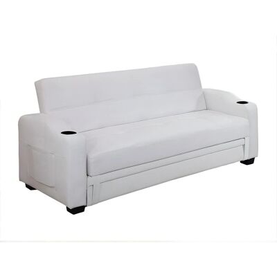 Vente-unique Schlafsofa Mirella Weiß 197 cm Vente-unique Schlafsofa Mirella Weiß 197 cm