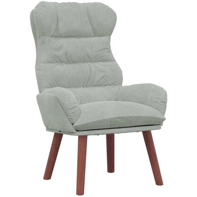 vidaXL Relaxsessel Hellgrau 69 x 74 x 93 cm Samt 42001887 vidaXL Relaxsessel Hellgrau 69 x 74 x 93 cm Samt 42001887