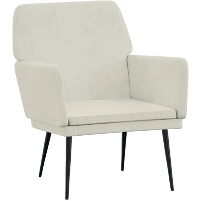 vidaXL Sessel Creme 62x79x79 cm Samt 351380 vidaXL Sessel Creme 62x79x79 cm Samt 351380