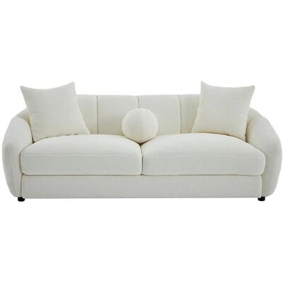 Vente-unique Sofa Ohne Schlafmöglichkeit Nafeki Elfenbeinfarben 216 cm Vente-unique Sofa Ohne Schlafmöglichkeit Nafeki Elfenbeinfarben 216 cm
