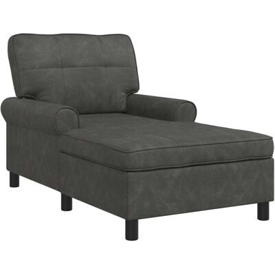 vidaXL Lounge-Liege mit Kissen Schwarz 91 x 157 x 91 cm Kunstleder 42022917 vidaXL Lounge-Liege mit Kissen Schwarz 91 x 157 x 91 cm Kunstleder 42022917