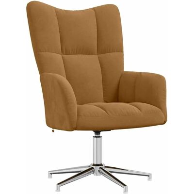 vidaXL Relaxsessel Braun Samt 328125 vidaXL Relaxsessel Braun Samt 328125