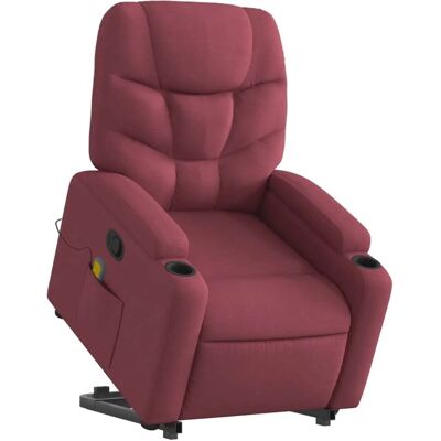 vidaXL Massagesessel mit Aufstehhilfe Weißrot Stoff Modell 9 vidaXL Massagesessel mit Aufstehhilfe Weißrot Stoff Modell 9