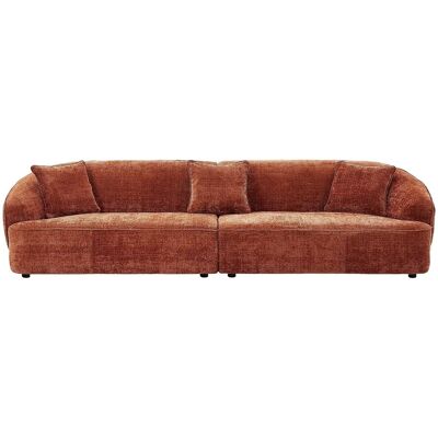 Vente-unique Sofa Ohne Schlafmöglichkeit Zuliaka Terracotta 320 cm Vente-unique Sofa Ohne Schlafmöglichkeit Zuliaka Terracotta 320 cm