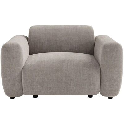 Vente-unique Sessel Mit Gerader Rückenlehne Pogni Grau 130 cm Vente-unique Sessel Mit Gerader Rückenlehne Pogni Grau 130 cm