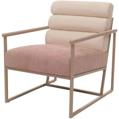 MCW Lounge-Sessel O38 Beige Polster Rosé MCW Lounge-Sessel O38 Beige Polster Rosé