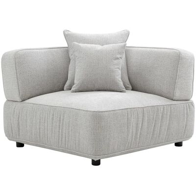 Vente-unique Sessel Mit Gerader Rückenlehne Lelaco Hellgrau 102 cm Vente-unique Sessel Mit Gerader Rückenlehne Lelaco Hellgrau 102 cm