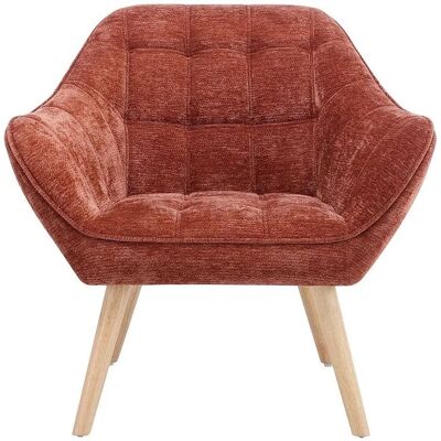 Vente-unique Sessel Mit Gerader Rückenlehne Caserta Terracotta 82 cm Vente-unique Sessel Mit Gerader Rückenlehne Caserta Terracotta 82 cm