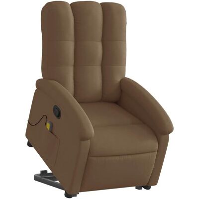 vidaXL Massagesessel mit Aufstehhilfe, Braun - Massagesessel vidaXL Massagesessel mit Aufstehhilfe, Braun - Massagesessel