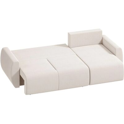 HOMCOM Sofa Bed Polyester 250L x 140B x 86H cm Cremeweiß HOMCOM Sofa Bed Polyester 250L x 140B x 86H cm Cremeweiß