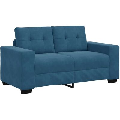 Vidaxl Blaues Samtsofa - Sofa, Samt, Mittel, Langlebig Vidaxl Blaues Samtsofa - Sofa, Samt, Mittel, Langlebig