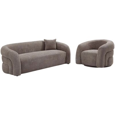 Vente-unique Couchgarnitur Mit Sessel Lapiota Taupe 97 cm 220 cm Vente-unique Couchgarnitur Mit Sessel Lapiota Taupe 97 cm 220 cm