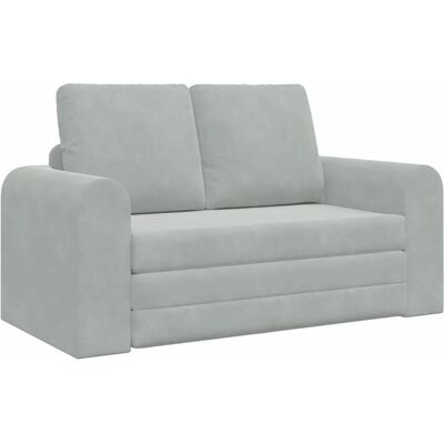 vidaXL Schlafsofa Hellgrau 148 x 71 x 83 cm Samt 4106684 vidaXL Schlafsofa Hellgrau 148 x 71 x 83 cm Samt 4106684