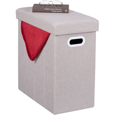 Relaxdays Sitzhocker Polyester Beige mit Stauraum 49 x 48,5 x 27 cm 2,9 kg Relaxdays Sitzhocker Polyester Beige mit Stauraum 49 x 48,5 x 27 cm 2,9 kg