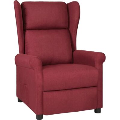 vidaXL Relaxsessel Weinrot Stoff 340952 vidaXL Relaxsessel Weinrot Stoff 340952