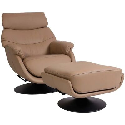 MCW Relaxsessel mit Hocker K99 Taupe MCW Relaxsessel mit Hocker K99 Taupe