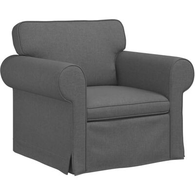 vidaXL Sofa Dunkelgrau 215 x 82 x 80 cm Stoff 42024293 vidaXL Sofa Dunkelgrau 215 x 82 x 80 cm Stoff 42024293