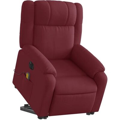 vidaXL Elektrischer Massagesessel mit Aufstehhilfe Weißrot Stoff Modell 10 vidaXL Elektrischer Massagesessel mit Aufstehhilfe Weißrot Stoff Modell 10