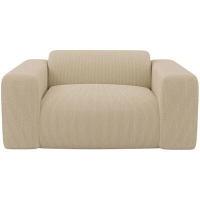 Vente-unique Sessel Mit Gerader Rückenlehne Pogni Beige 130 cm Vente-unique Sessel Mit Gerader Rückenlehne Pogni Beige 130 cm