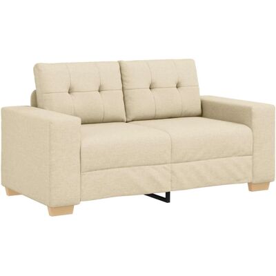 Vidaxl Creme Stoff Mittelgroßer Sitzplatz Für Viele Loveseat Rechteckig Vidaxl Creme Stoff Mittelgroßer Sitzplatz Für Viele Loveseat Rechteckig