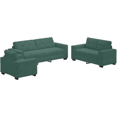vidaXL Sofa Set - Modulares Samt Dunkelgrün - Sofa Set vidaXL Sofa Set - Modulares Samt Dunkelgrün - Sofa Set