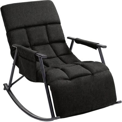 DELUKE Schaukelstuhl MIKA Indoor 61x100x66cm Stoff Dunkelgrau Liegestuhl Relaxstuhl Sofastuhl DELUKE Schaukelstuhl MIKA Indoor 61x100x66cm Stoff Dunkelgrau Liegestuhl Relaxstuhl Sofastuhl
