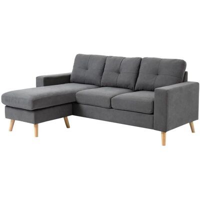 HOMCOM Ecksofa in L-Form Leinenoptik mit Chaiselongue HOMCOM Ecksofa in L-Form Leinenoptik mit Chaiselongue